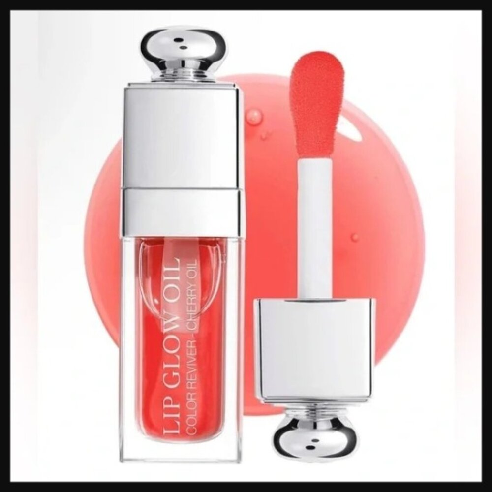 Dior Lip Glow Oil Hydrating High-Shine Gloss in 061 Poppy Coral NEW